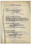 Moe Howard's 33pp. Script Dated June 1942 for The 1943 Three Stooges Film ''Spook Louder'' -- With Annotations in Moe's Hand & Additional 2pp. Shooting Schedule -- Very Good Condition